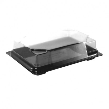 Base Rect. Negra Sushi + Tapa /136x102x27 mm. /400