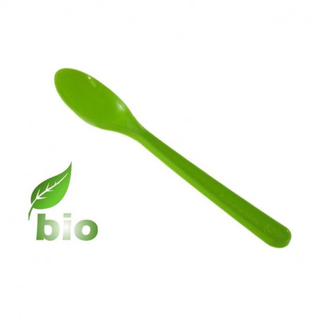 Cuchara Biodegradable Verde PP BIO 16 cm 100/1000
