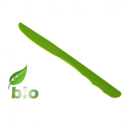 Cuchillo Biodegradable Verde PP BIO 16 cm 100/1000