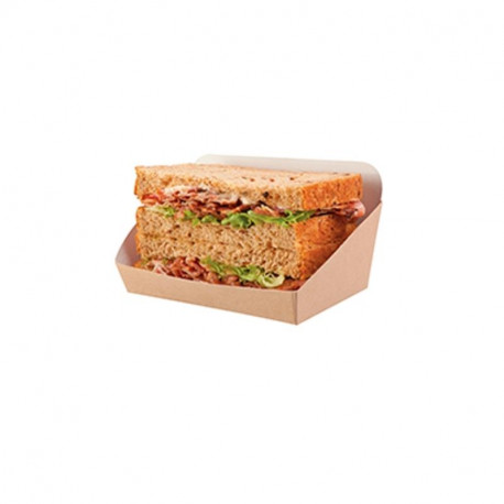 Envase 2 Mitades Sandwich Cartón KRAFT /500