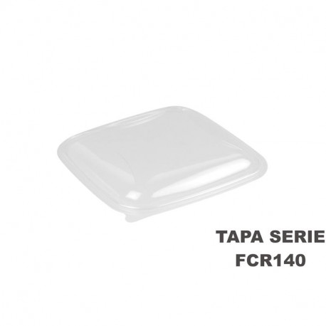 Tapa para base de envase cuadrado transparente