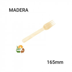 Tenedor de madera desechable - Biodegradable