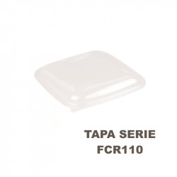 Tapa para envase de base cuadrada transparente