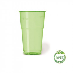 Vaso 350 cc. Ø:78 mm. Alto R-PET Verde 20/500