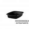 Envase Microondas Base Negra 1000cc 254x187x48/200