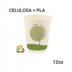 Vaso café doble - biodegradable - compostable 12oz