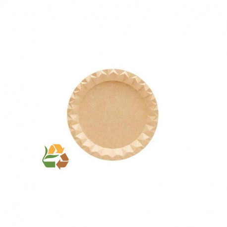Plato FIBRA MOLDEADA ECO Kraft Ø180x70mm. 100/600