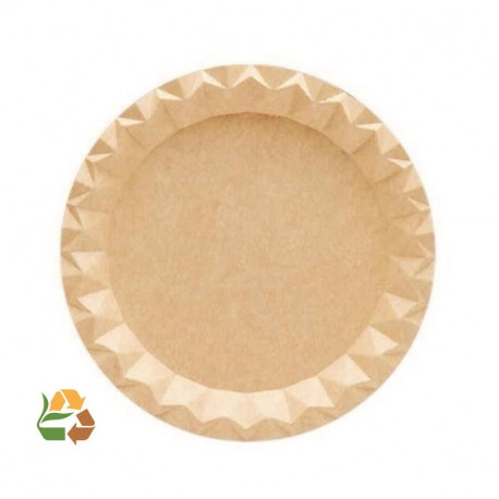Plato FIBRA MOLDEADA ECO Kraft Ø290x70mm. 100/600