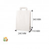 Bolsa Asa Plana PAPEL Blanca 240x110x340mm. /250