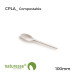 Cucharilla Blanca Compostable - 100mm