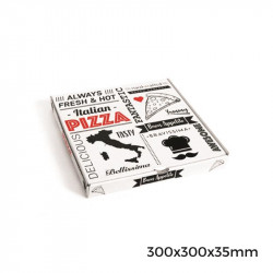 Caja Pizza CARTÓN Vesubio 30x30x3,5cm. /100