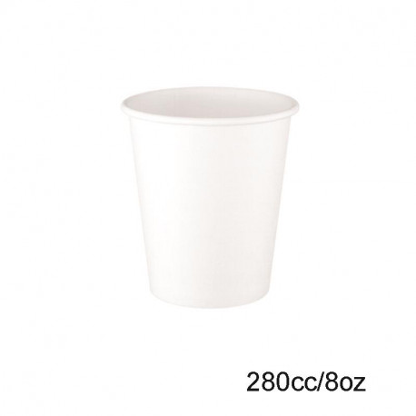 Vaso Papel 8 Oz. - 6 Gr. BLANCO 50/1000