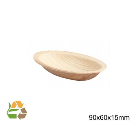 Barca Pequeña Hoja de Palma - 11.5x6 cm