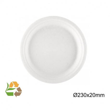 Plato Redondo - 23cm - Caña de Azúcar