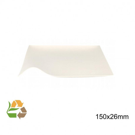 Plato Ondulado - 150x150x9mm - Caña Azúcar