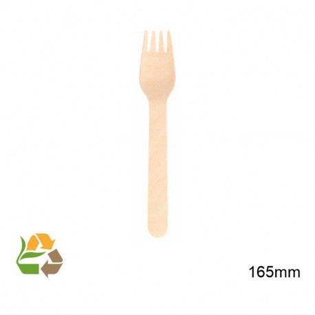 Tenedor Madera 16.5 cm -100