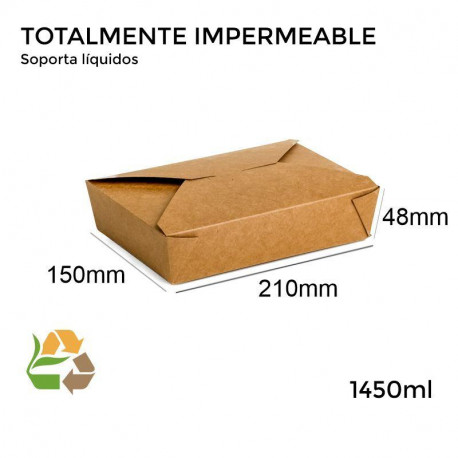 Caja Pagoda Kraft - Big - 210x150x48mm - 50 - 200
