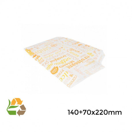 Bolsa croissants "Parole" - 14+7x22cm - 4000