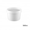 Envase Circular Blanco + Tapa ø:110mm - 500 - 245