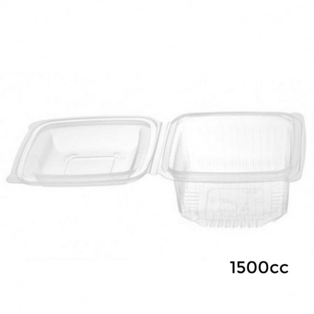 Envase Bisagra PP CUADRADO - 1.500 c.c.-50-200