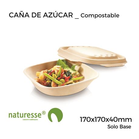 Bol Cuadrado - 500ml - 17gr - Caña de Azúcar