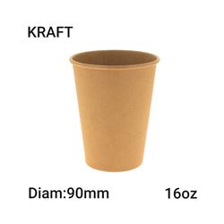 Vaso Papel 16Oz- Diam:90- Kraft - 50 - 1.000