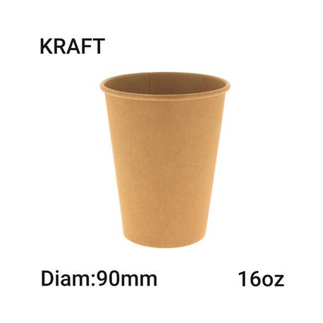 Vaso Papel 16Oz- Diam:90- Kraft - 50 - 1.000