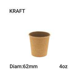 Vaso Papel 4Oz- Diam:90 - Kraft - 50 - 1.000
