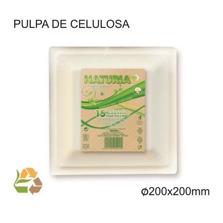 Plato BIO Cuadrado Ø200x200mm - 15 - 150