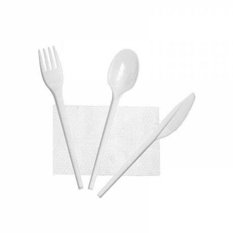 Tenedor, cuchillo y cuchara BCO - 167mm - REU