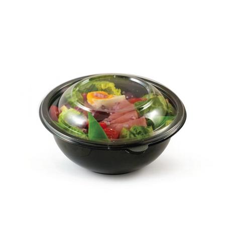 Bol + Tapa Ensalada Negro PET- 1.000 c.c.- 50-300