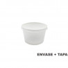 Sopera CARTÓN Blanco 470 ml. + Tapa PP /500