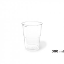 206002 Vaso 300 cc. Ø:78 mm. PET Transp. Cristal