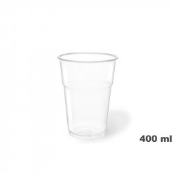 Vaso 400 cc. Ø:85 mm. PET Transp. Cristal 50/1000